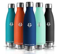 Drinking Bottle, 500 ml Stainless Steel Drinking Bottle, Children's BPA-Free, Drinking Bottle for School, Cold and Warm, Thermos Flasks, Double Walled, Can Be Carried, Water Bottle for Office, Travel,