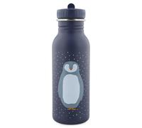 Drinking Bottle - Mr. Penguin - 500ml Stainless Steel Water Bottle for Kids - Blue - Leakproof - Eco-Friendly and BPA-Free