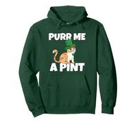 Drinking Cheeky Thirsty Leprechaun Cat Purr Me A Pint Pullover Hoodie