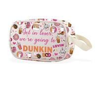 Drinking Coffee Clear Makeup Bag Donut Coffee Gift Drink Refreshment Gift for Donut Lover (Get in Cbag EU)