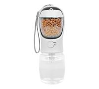 Drinking Cup for Cats Outdoor - 350 ml Water Bottle for Walking with Dogs | 7.3 x 22 cm Multifunctional Dry Food Water Dispenser for Dogs with Food Container for Walks, Camping, Home