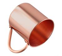 Drinking Cup for Coffee Beer Cold Pure Copper Mug 450 Milliliters Straight-Style Beverages - for Camp-Friendly Gold Finish (8 x 8 x 9 cm)