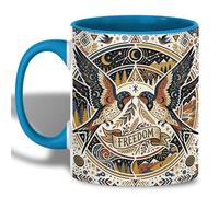 Drinking Cup Freedom Swallow Bird Flying Celestial Coffee Mugs Birthdays | 330ML Travel mug Fabulous Tea Mug for Tea Coffee Women