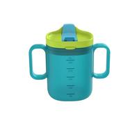 Drinking Cups for Elderly | Elderly Spill Proof Cups | 300ml Unspillable Cup with Handles - Water Bottle, Drinking Cup with Lid and Straw for Elderly Maternity Drink Water Porridge Soup (Green)