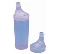 Aidapt Drinking Cup Long Spout Tumbler 2 Spouts and Straw Holes Blue One Size