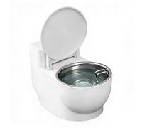 Drinking Fountain for Cats - 2 L Drinking Bowl for Cats and Dogs Innovative Toilet Style Drinking Station for Cats, Puppies, Small and Medium Dogs, Portable and Easy to Clean