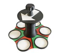 Drinking Game Roulette Wheel, Interactive Design, 14x14x13cm, Funny Drinking Games Roulette, Wine Glass Holder With S-pinning Game, Easy To Use, For Friends Gathering, Team Building