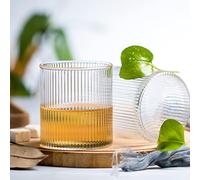 Drinking glass Ripple Whiskey Glass Japanese Handmade Ice Coffee Juice Water Cup