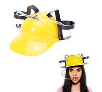 Drinking Helmets | Drinker Beer and Soda Guzzler Helmets | Drinker Favor Hat, Straw for Beer Soda Cola Beverage, Party Fun Beverage Gadgets, Pink Yellow Red Blue
