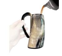 Drinking Horn - Vintage Cup | Rustic V́ikings Cup | Beer Mug with Handle | Water and Beer | B́eers Ale Whiskey Horn Water Çups for Men