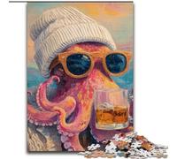 Drinking Octopus Jigsaws 1000 Pieces for Teenagers, Toys Educational Games Stress Relieving Unique Birthday And Gifts (50x75cm)