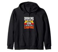 Drinking Outside Is Called Camping Funny Camper Zip Hoodie