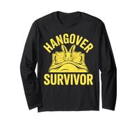 Drinking Party Hangover Survivor Funny Long Sleeve T-Shirt