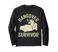 Drinking Party Unicorn Hangover Survivor Long Sleeve T-Shirt