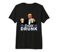 Drinking Presidents Trump 4th of July Funny Donald Drunk Premium T-Shirt