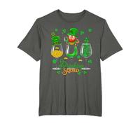Drinking Squad St Patrick's Day Man Three Glasses Of Wine T-Shirt