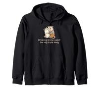 Drinking Stupid Water For My Stupid Body Funny Possum Meme Zip Hoodie