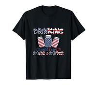 Drinking Until I See Stars And Stripes 4th of July T-Shirt