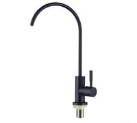 Drinking Water Filter Kitchen Tap, Stainless Steel Single Lever Home Water Filter Faucet for 360° Swivel, Reverse Osmosis Faucet for Kitchens/Counter Area(Black)