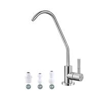 Drinking Water Tap,Lead-Free Sink Reverse Osmosis Tap,Water Filter Tap for Kitchen Bar Sink,Brushed Nickel SUS304 RO Faucet