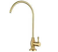Drinking Water Tap, MIFULY Commercial Water Filtration Tap for Under Sink Water Filter System Kitchen Bar Sink Drinking Water Tap, RO Tap Brushed Gold