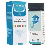 Drinking Water Test Kit, 100Pcs 14 in 1 Water Test Kit, Universal Tester for Drinking, Quick & Easy Home Testing for Hardness, Lead, Iron, Copper, Fluoride