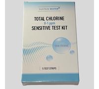 Drinking Water Test Kit for Chlorine - High-Sensitivity (0.05 ppm)- Tap Water Testing Kit, Accurate Chlorine Test Strips for Home Water Quality (5 Tests)