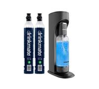 Drinkmate OmniFizz Sparkling Water and Soda Maker, Carbonates Any Drink Not Just Water, Fizzy Drink Maker, Water Carbonator, Sparkling Water Machine, x2 CO2 Cylinders Included, Arctic Blue