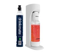 DRINKMATE OmniFizz Sparkling Water Maker with 1 CO2 Cylinder - Classic White, White