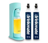 Drinkmate OmniFizz Soda Maker, Sparkling Water Machine with 2x 60L CO2 Cylinders in Aqua Drinkmate Aqua