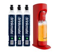 Drinkmate OmniFizz Sparkling Beverage Maker, Royal Red