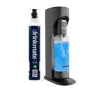 Drinkmate OmniFizz 410-02-14Z Matt Black Soda Maker with CO2 Cylinder - Size: 40.6 x 12.7 x 20.3cm - Matte Black - Wilko