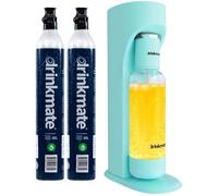 Drinkmate OmniFizz 410-08-14Zx2 Arctic Blue Soda Maker with 2 CO2 Cylinders - Size: 40.6 x 12.7 x 20.3cm - Wilko