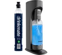 Drinkmate OmniFizz Sparkling Beverage Maker with 1L bottle and CO2 cylinder, carbonates ANY cold drink, Matte Black, pack of 1, 410-02-14Z