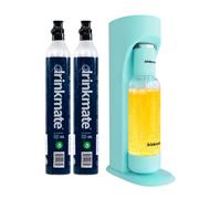 Drinkmate Omnifizz Sparkling Water Soda Maker With 2X 60L Co2 Cylinders, Arctic Blue