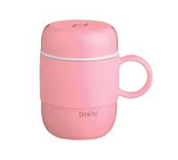 DrinkPod Vacuum Insulated Travel Mug, 18/10 Stainless Steel, Pink, 280ml