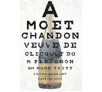 Drinks and Spirits Champagne Eye Chart Tin Metal Sign Wall Decor Fun Decoration for Home Kitchen Bar Room Garage Vintage Retro Poster Plaque 12x8 Inch