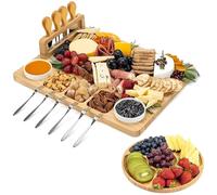 Drinks board Incl. Cheese knives, Forks, bowls and extra Serving board - Tapas board Wood - Cheese board - Serving board - Bamboo