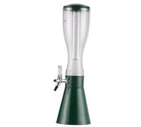 Drinks Dispenser Beer Dispenser 3L/101 OZ Cold Draft Clear Beverage Dispenser with Removable Ice Tube for Parties Home Bar Fridge(Grn)