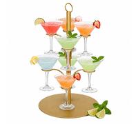 Drinks Tower, Cocktail Tree, Glass Holder, 8 glasses