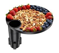 Drinks Tray - 360 Degree Rotatable and Portable, Cup Holder Tray Dining Table for Cars - For Eating Working Driver Passenger Travel Vehicle Truck RV SUV