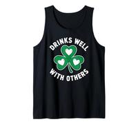 Drinks Well with Others St Patricks Day Irish Drinking Tank Top