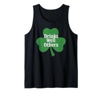 Drinks Well with Others St Patricks Day Irish Drinking Tank Top