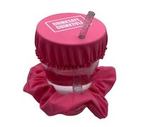 DrinkSafe I Drug Control Scrunchie Protects Glass Reusable No Spill for Parties and Festivals Safely I Pink