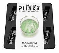 DrinksPlinks Letter M Ice Cube Mold - Custom Silicone Whiskey Ice Cubes Mold - Personalized Monogram M Large Tray for Cocktails & Initials Drinks - Big Bourbon Ice Cube Molds - Fun Customized Gifts