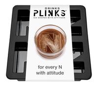 DrinksPlinks Letter N Ice Cube Mold - Custom Silicone Whiskey Ice Cubes Mold - Personalized Monogram N Large Tray for Cocktails & Initials Drinks - Big Bourbon Ice Cube Molds - Fun Customized Gifts