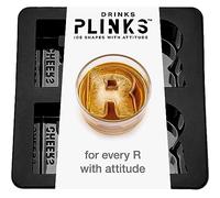 DRINKSPLINKS Custom Letter R Silicone Ice Cube Tray‚ Personalized Monogram Big Ice Cube Molds for Whiskey, Bourbon, Cocktails, and Customized Gifts with Initials. Fun Alphabet Mold for Every Name.