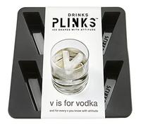 DRINKSPLINKS Silicone Ice Cube Mold Tray - Custom Letter V. Personalized Monogram Big Ice Cube Molds for Whiskey, Bourbon, Cocktails, and Customized Gifts with Initials. Alphabet Mold for Every Name.