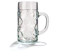 drinkstuff 04533/80 German 2 Pint Glass Beer Tankards
