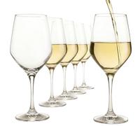 Drinkstuff Essence White Wine Glasses - Set of 6 x 330ml Stemmed Wine Glasses, Crystal-Style Clarity, Durable & Dishwasher Safe - Elegant Glass Set for Home Dining & Entertaining